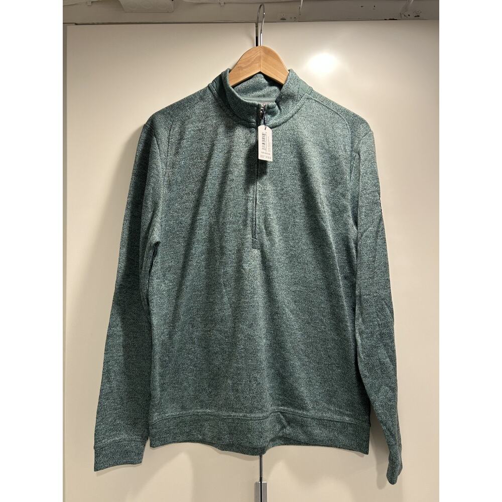Johnnie O West Coast Prep Reflex Quarter- Zip Fleece Pullover NWT M $138 Juniper